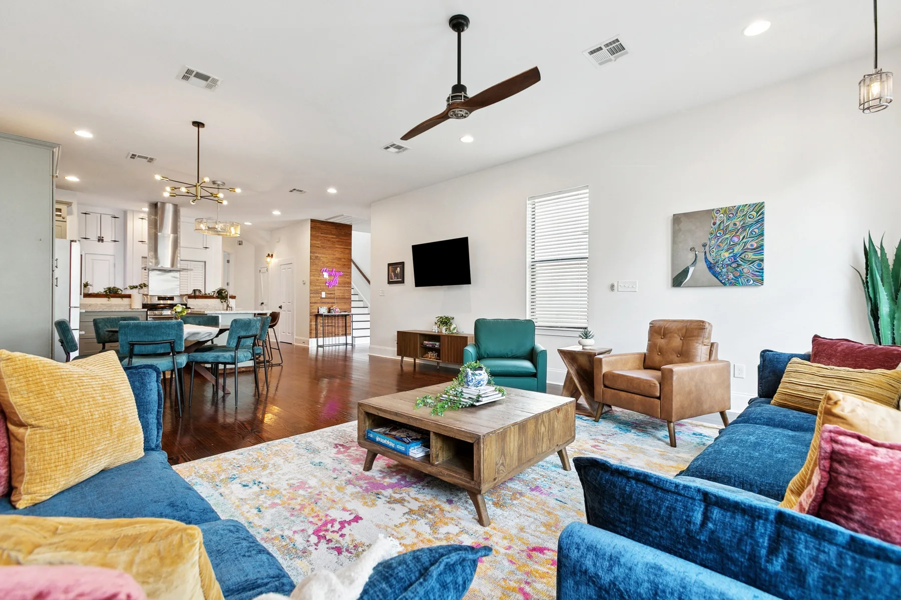 The bright Bywater vacation home living room